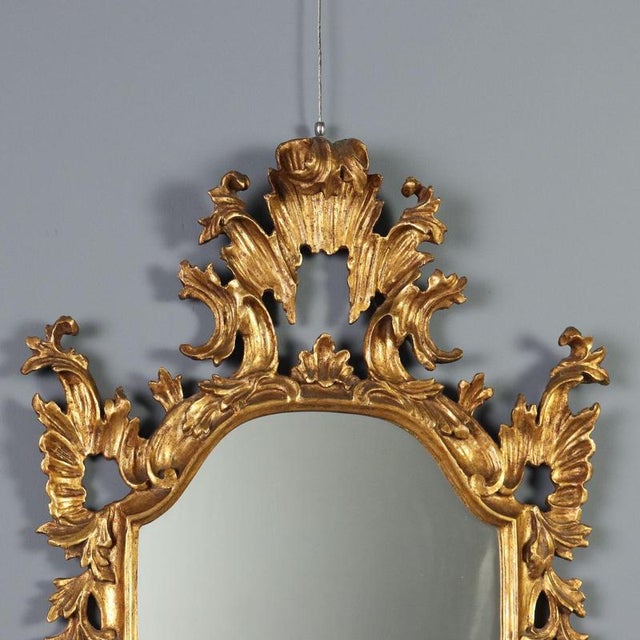 19th Century Carved and Gilded Wood Mirror, Italy For Sale - Image 4 of 9