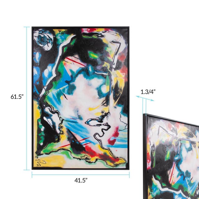Black States Of Color Hand Painted Original Art For Sale - Image 8 of 8
