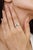 Classic Oval Emerald Diamond Statement Band Ring in Sterling Silver, Size 7 For Sale - Image 4 of 13