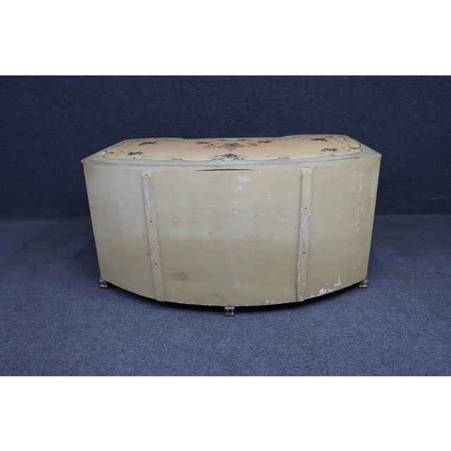 Venetian Style Hand-Painted Kneehole Desk For Sale - Image 15 of 18