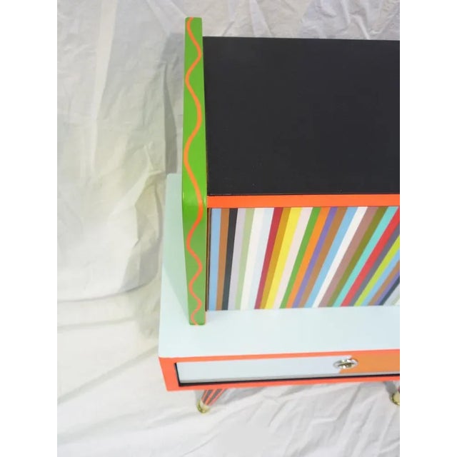 Small Colorful Nightstands, 1960s, Set of 2 For Sale - Image 4 of 11