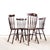 Dark Spindle Back Dining Chairs, Set of 4 For Sale - Image 12 of 12