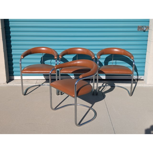 Mid Century Cantilevered Ss33 Dining Armchairs attributed to Anton Lorenz for Thonet, C1970s For Sale - Image 12 of 17