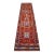 1960s Vintage Hand-Knotted Primitive Turkish Rug Runner Ancient Alien Motif - 2′8″ × 10′8″ For Sale