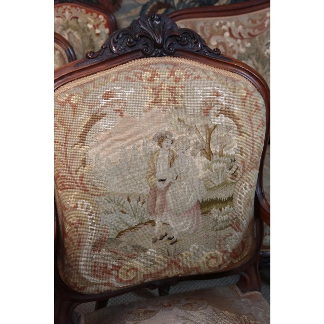 Wood Napoleon III Living Room Set, Set of 10 For Sale - Image 7 of 16