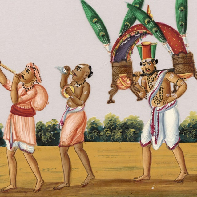 Indian Company School, a Cauvery, Holy Water Carrier, 1800s, Gouache on Paper For Sale - Image 3 of 9