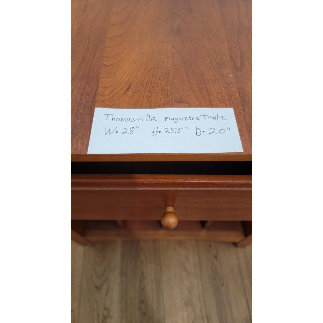 1990s Thomasville End Table-Mid Century Magazine Holder For Sale In Los Angeles - Image 6 of 8