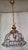 Vintage Ceiling Lamp with Purple-Brown Marbled Clear Glass Shade with on Brass Mount For Sale - Image 6 of 7
