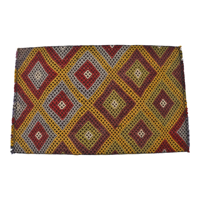 Vintage Small Decorative Rug For Sale