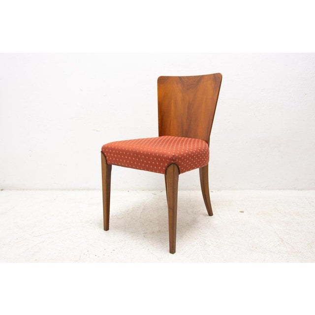 Art Deco H-214 Dining Chairs by Jindrich Halabala for ÚP Závody, 1950s, Set of 4 For Sale - Image 14 of 18