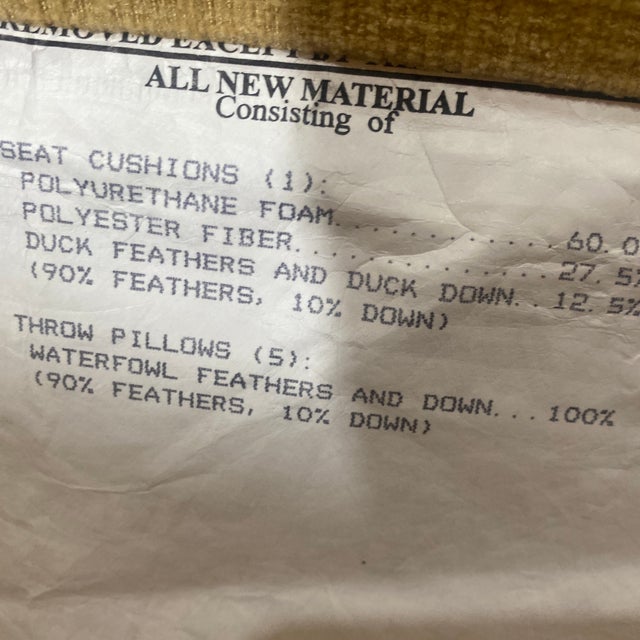 Gold Taylor King Custom Sofa For Sale - Image 8 of 11