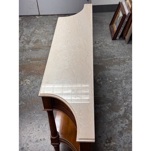 Mid 20th Century Weiman Neoclassical Marble Top Console Table For Sale - Image 5 of 12