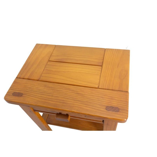 Wood French Nightstands in Pine, 1970s, Set of 2 For Sale - Image 7 of 15