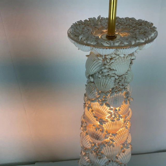 2020s Pair of Coastal Seashell Table Lamps-Nautical Decor For Sale - Image 5 of 14