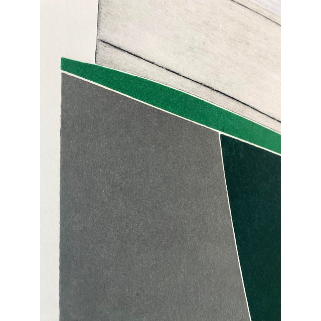 Purple Listed Artist Lee Waisler (B. 1938) Abstract Etching in Gilt Wood Frame For Sale - Image 8 of 18