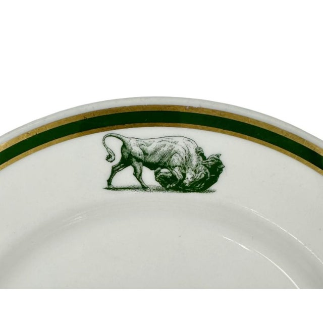 White Vintage New York Stock Exchange Luncheon Club Plate 11"d For Sale - Image 8 of 11