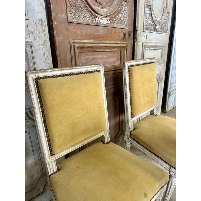 Louis XVI Style White Lacquered Chairs, 1900s, Set of 6 For Sale - Image 10 of 14