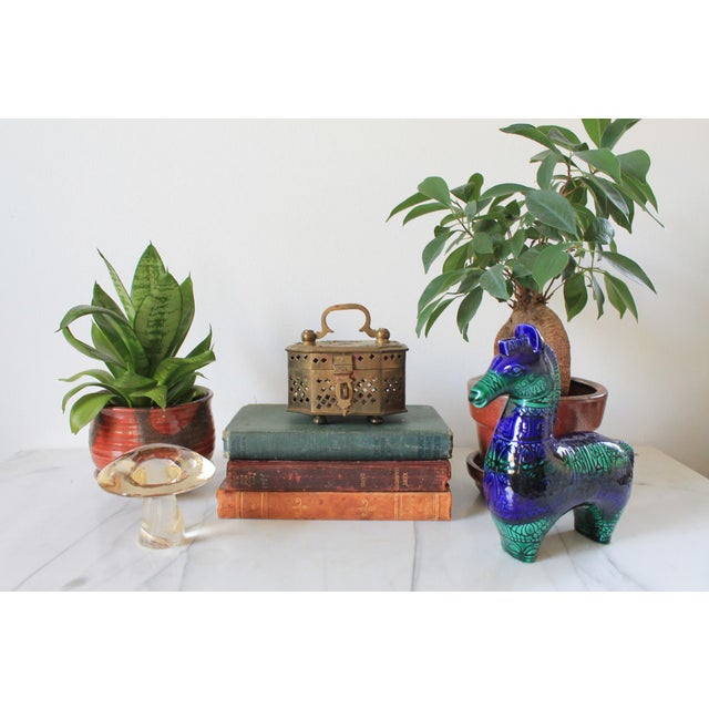 Vintage brass cricket trinket box.