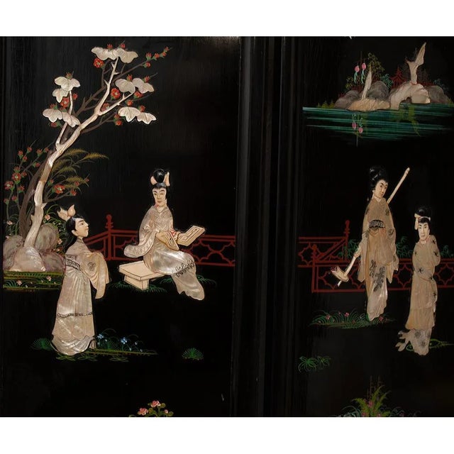 C. 1920s Fireplace Chinoiserie Coromandel Screen For Sale - Image 4 of 13