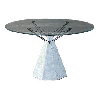 Vintage Italian Dining Table in Marble, 1970s For Sale