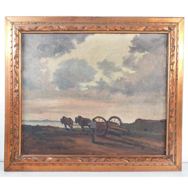 Vittorio Buora, Country Landscape, 1947, Oil Painting on Canvas, Framed For Sale - Image 10 of 18