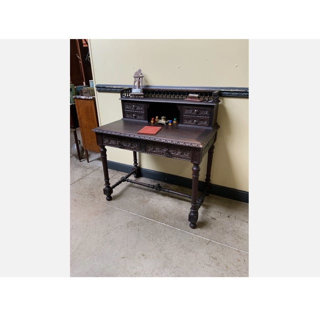 Antique Desk in Oak from Brittany, 1880 For Sale - Image 4 of 10