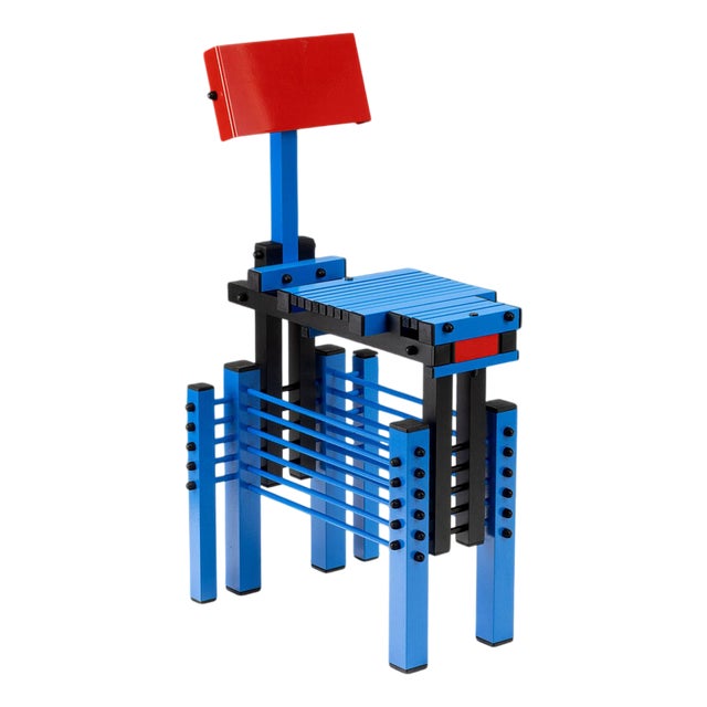 Post-Modern Sculptural Chair in Metal from Anacleto Spazzapan, Italy For Sale