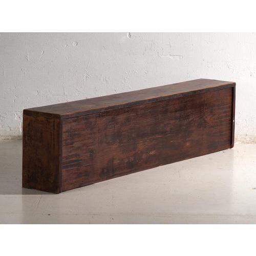 Low Antique Sideboard in Painted Pine, China, 1900 For Sale - Image 10 of 11