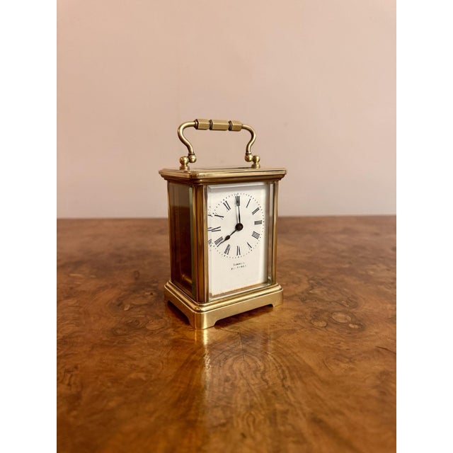 Antique Victorian Brass Carriage Clock, 1880 For Sale - Image 4 of 7