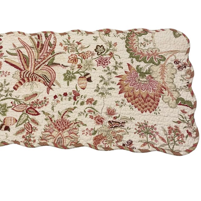 Pierre Frey French Botanical Reversible Table Runner For Sale In Chicago - Image 6 of 10