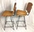 Mid-Century Modern Pair Mid Century Slatted Bar Stools in the Style of Arthur Umanoff For Sale - Image 3 of 6