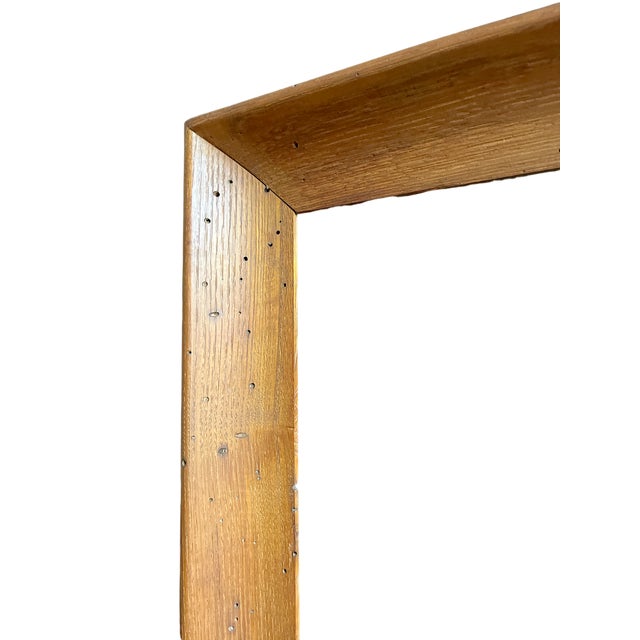 Bunny Williams Home Antique Early 20th Century Wormwood Oak Picture Frame With Original Finish for 18" X 24" Art For Sale - Image 4 of 10