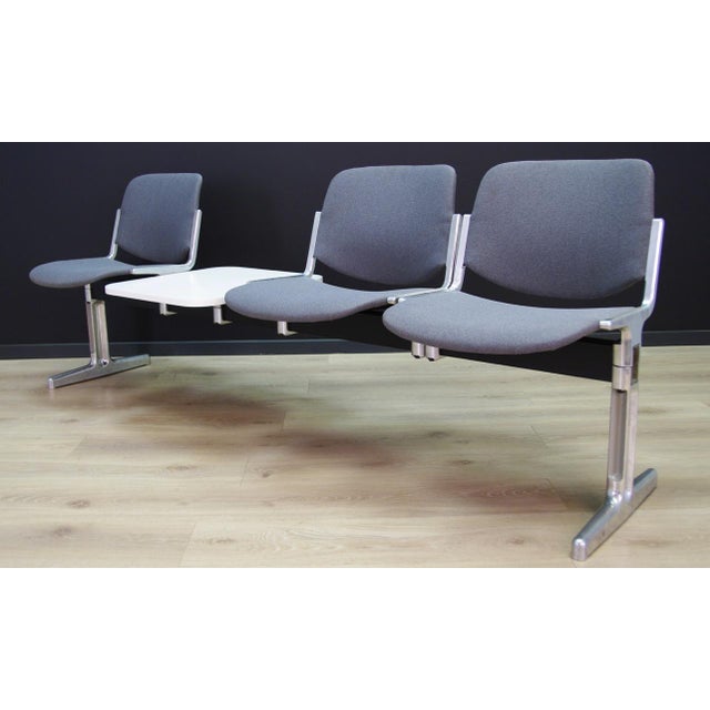 Danish Grey Aluminium Bench, 1960s For Sale - Image 4 of 14