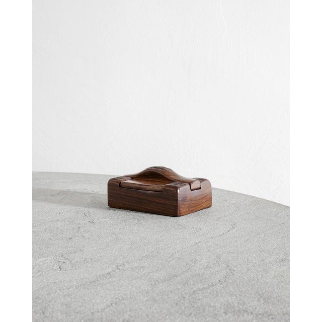 A very rare french mid century wooden box with a lid in exotic fruit wood by alexandre noll produced in his own studio in...