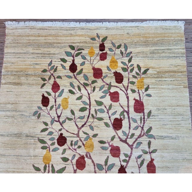 Handmade Vintage Persian Style Gabbeh Rug 4.7' X 6.4', 1970s For Sale - Image 4 of 11