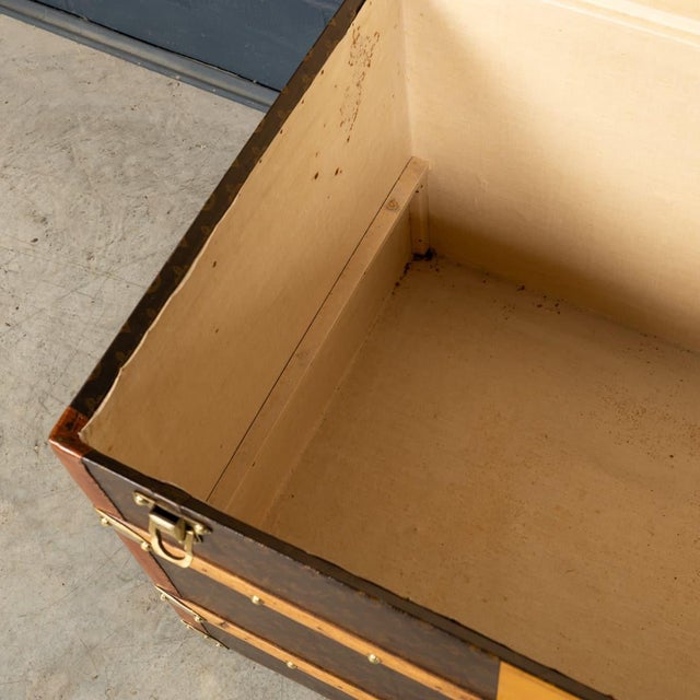 Antique Steamer Trunk in Monogram Canvas from Louis Vuitton, France, 1920 For Sale - Image 14 of 18