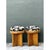 This pair of vintage Schumacher stools sets a plush, bold-patterned seat above a sculptural base of pencil reed. Each...
