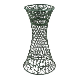 Mid Century Spun Fiberglass Plant Stand/Table Dark Green Styled After Russell Woodward For Sale
