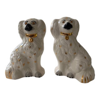 Vintage Beswick England Staffordshire Spaniel Mantle Dogs Pair For Sale