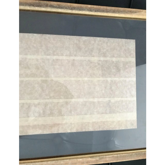 Yellow Early 20th Century Chinese Watercolor Painting, Framed For Sale - Image 8 of 9