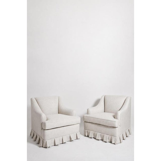 Gray Fabric Fringe Lounge Chairs, 1940s, Set of 2 For Sale - Image 6 of 6