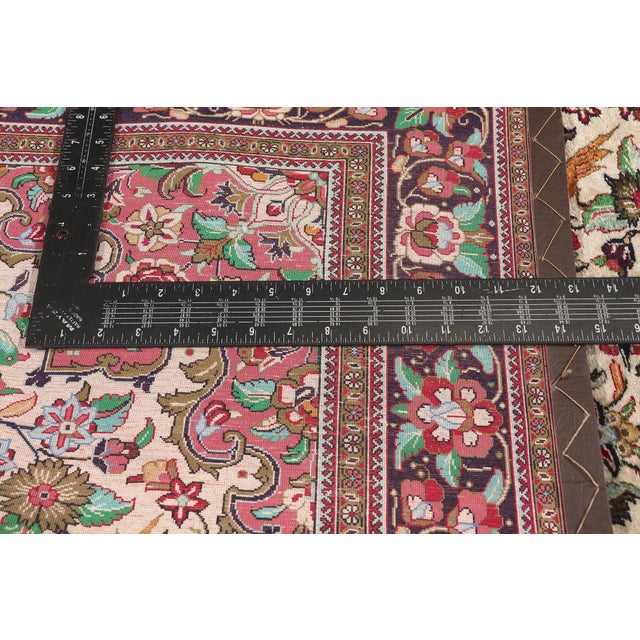 Textile Vintage Persian Qum Rug, 03'07 X 04'10 For Sale - Image 7 of 10