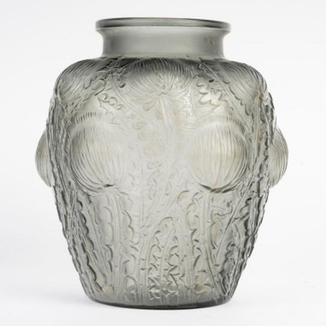 Domrémy Vase in Tinted Grey by René Lalique, 1926 For Sale - Image 4 of 9