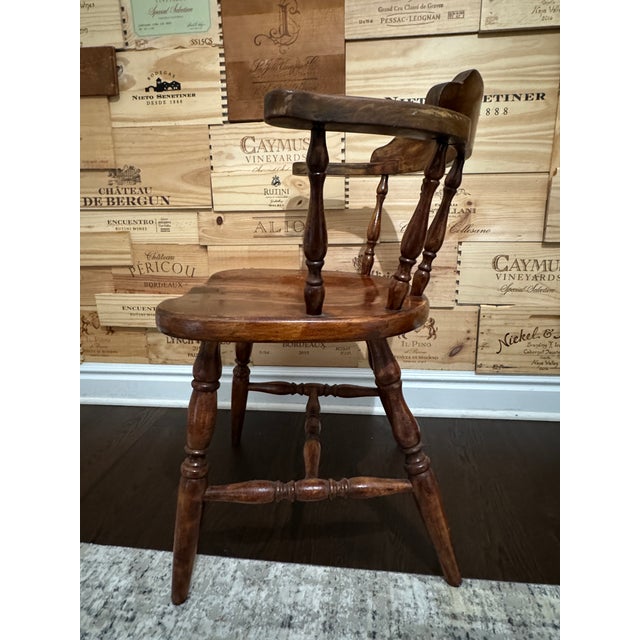 Mid Century Captain's Chair, Pub or Saloon Style Chair For Sale - Image 4 of 9