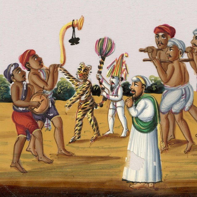 Indian Company School, Procession at the Muharram, 1800s, Gouache on Paper For Sale - Image 3 of 9
