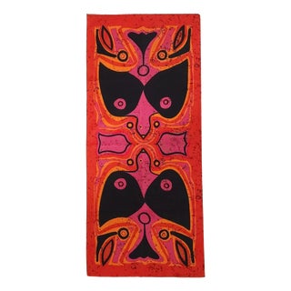 Mid-Century German Pop Art Screen Printed Wall Hanging by Traute Sänger, 1970s For Sale
