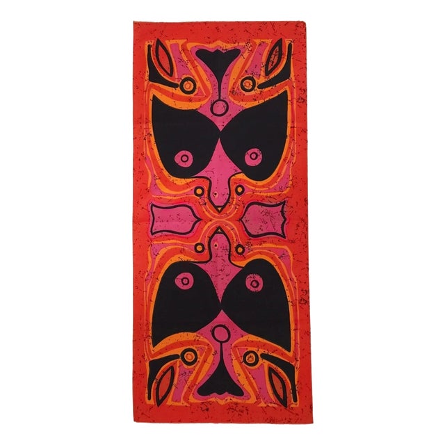 Mid-Century German Pop Art Screen Printed Wall Hanging by Traute Sänger, 1970s For Sale