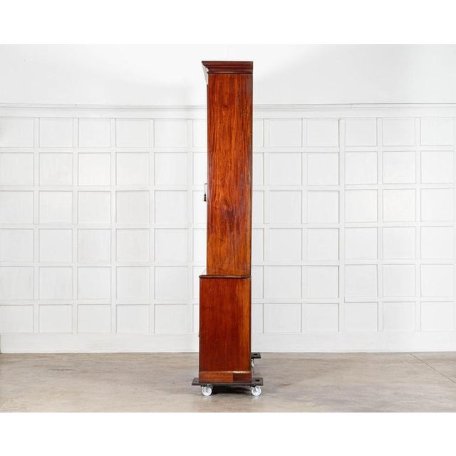 Large 19th Century English Mahogany Glazed Bookcase, 1870s For Sale - Image 6 of 17