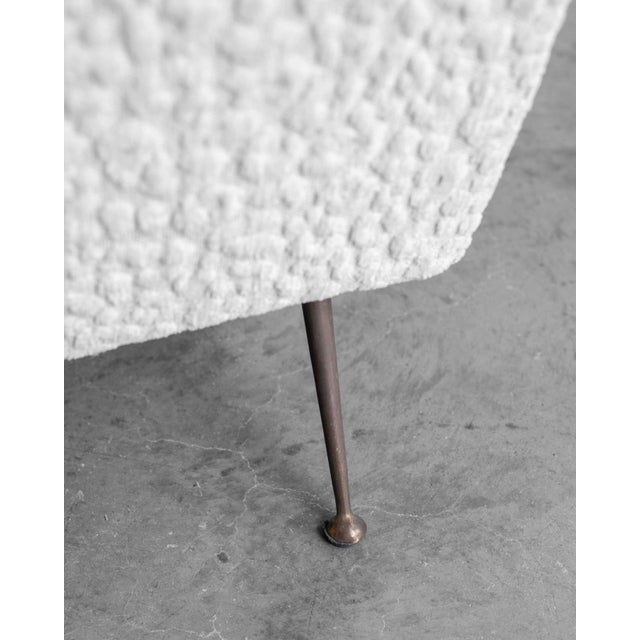Metal Mid-Century Modern Leopard Armchair with Brass Legs, 1950s For Sale - Image 7 of 15
