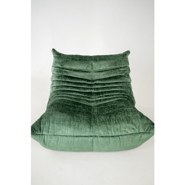 Togo Lounge Chair in Pistachio Boulcet Fabric by Michel Ducaroy for Ligne Roset, 1973, Set of 2 For Sale - Image 12 of 18